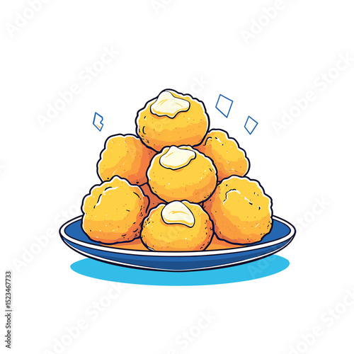 Gulab jamun on plate indian dessert sweets
