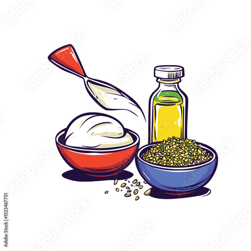Salad Dressing Ingredients: Cream, Oil, Seeds
