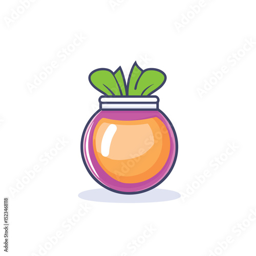 Jar with leaves, natural remedy, organic concept