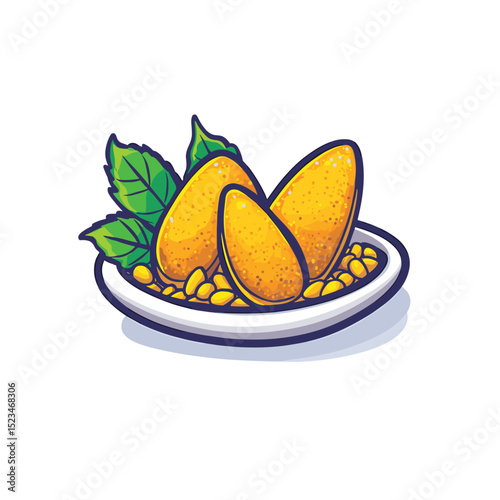 Kibbeh on plate with mint garnish