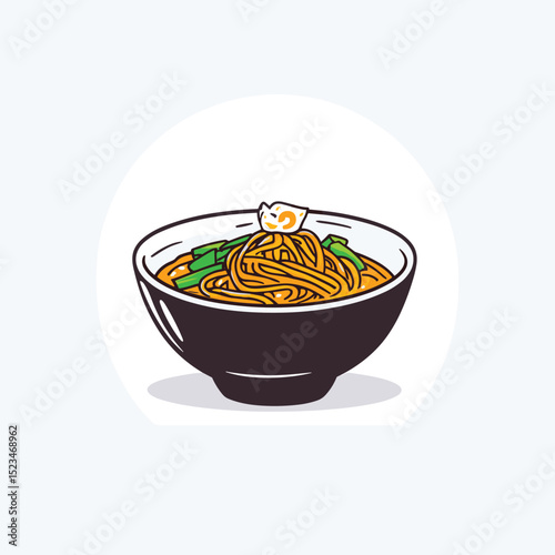 Noodle bowl food asian restaurant cuisine icon