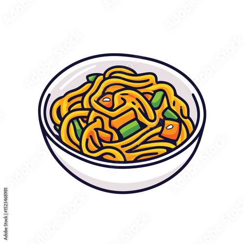 Noodle dish bowl food meal cuisine recipe