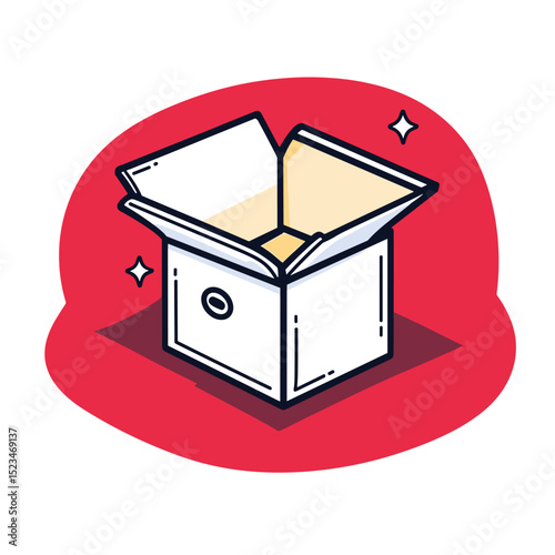 Open box surprise gift carton shipping container