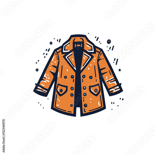 Orange coat apparel fashion clothing wear