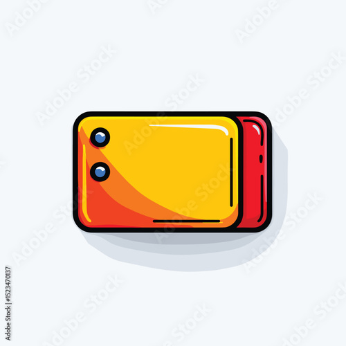 Retro game controller gadget icon element