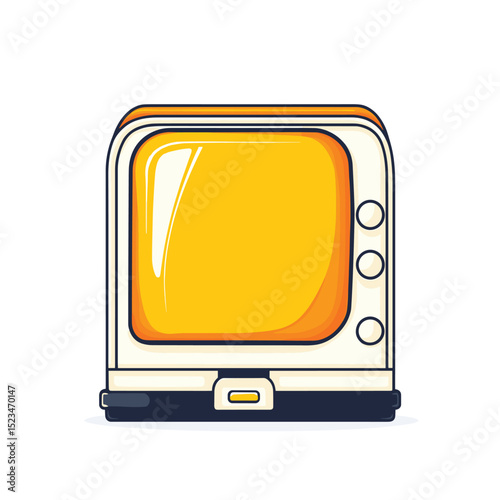 Retro television set vintage electronic device