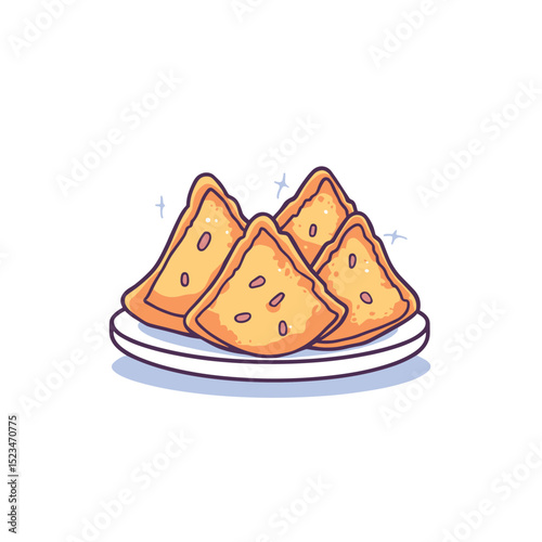 Samosa dish tasty meal ethnic food
