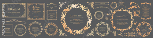 Antique Frame Design Collection: Vintage Decorative Frame Set