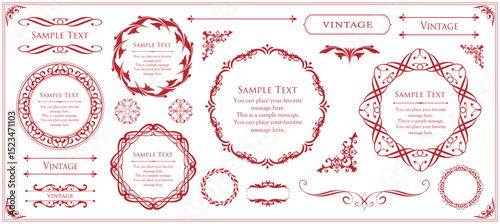 Antique Frame Design Collection: Vintage Decorative Frame Set