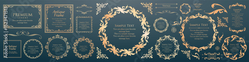 Antique Frame Design Collection: Vintage Decorative Frame Set