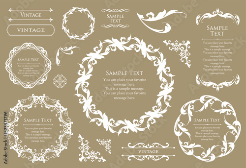 Antique Frame Design Collection: Vintage Decorative Frame Set