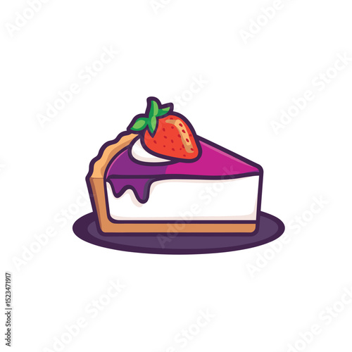 Strawberry cheesecake slice food dessert sweet dish