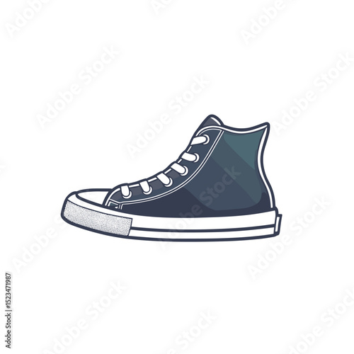 Stylish high top sneaker shoe casual footwear