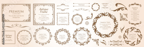 Antique Frame Design Collection: Vintage Decorative Frame Set