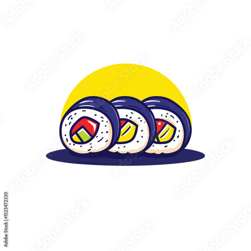 Sushi roll food japanese meal asia cuisine