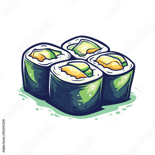 Sushi rolls food japanese cuisine oriental
