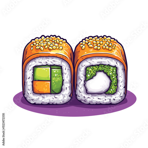 Sushi rolls food meal delicious restaurant asia