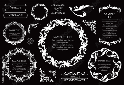 Antique Frame Design Collection: Vintage Decorative Frame Set