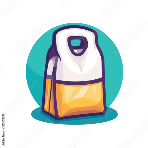 Take out bag with delivery food isolated