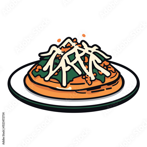 Tlayuda with toppings on plate simple food