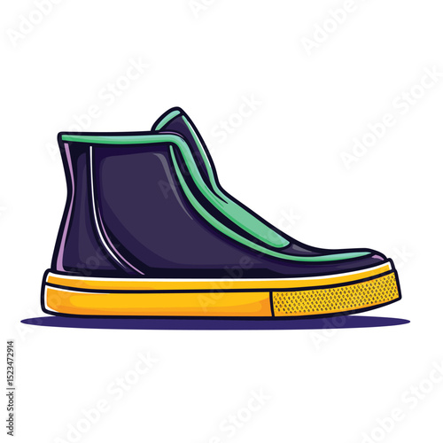 Trendy high top shoe fashion design