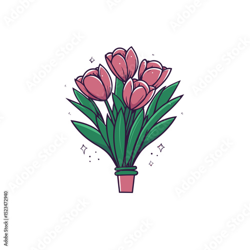 Tulip flower bunch floral arrangement plant blossom