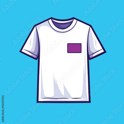 White short sleeve shirt with pocket fashion