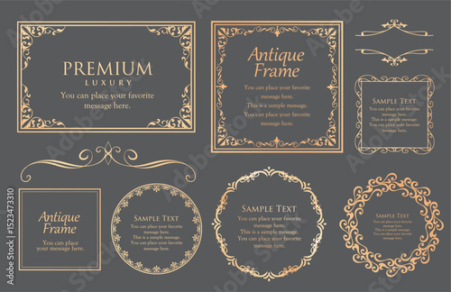 Antique Frame Design Collection: Vintage Decorative Frame Set