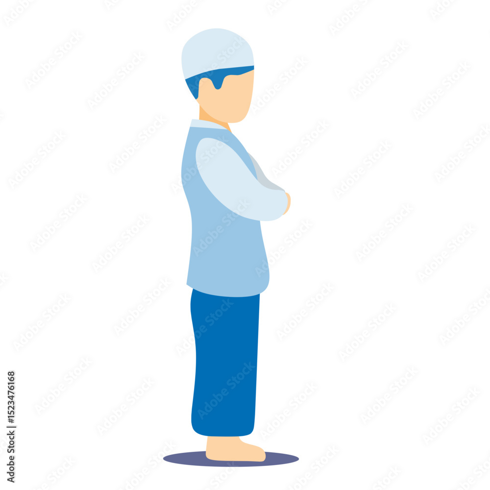 Muslim Prayer Movement Illustration Muslim Prayer Movement Illustration
