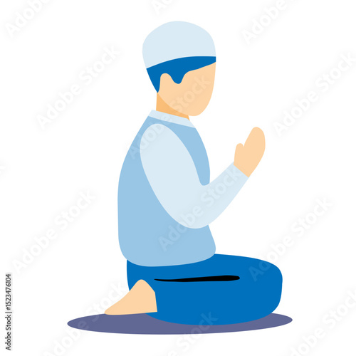 Muslim Prayer Movement Illustration