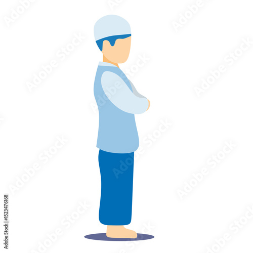 Muslim Prayer Movement Illustration