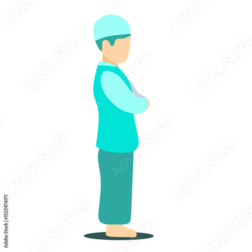 Muslim Prayer Movement Illustration