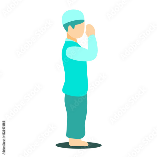 Muslim Prayer Movement Illustration
