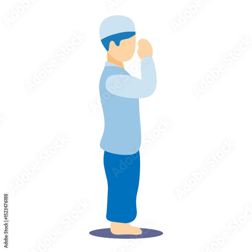 Muslim Prayer Movement Illustration