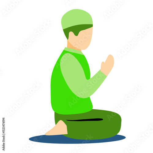 Muslim Prayer Movement Illustration
