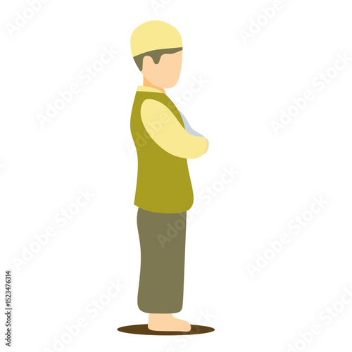 Muslim Prayer Movement Illustration