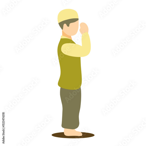 Muslim Prayer Movement Illustration