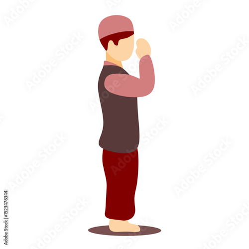 Muslim Prayer Movement Illustration