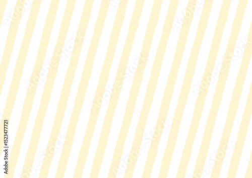 かわいい手書き風の黄色のストライプ柄背景　イラスト　ベクター	
