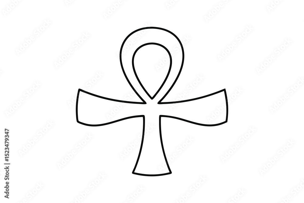 Ankh symbol line drawing ancient egypt mythology Ankh symbol line drawing ancient egypt mythology