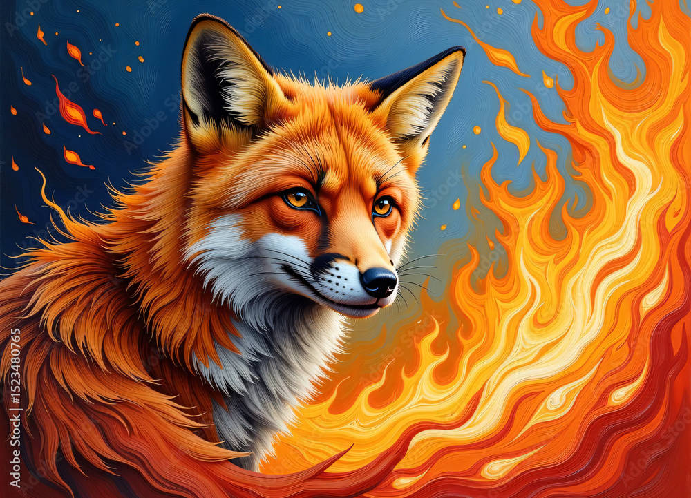 Obraz premium red fox