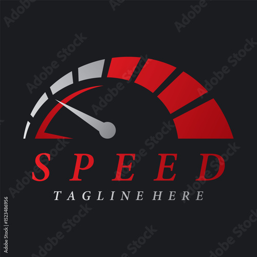 Speedometer vector logo design