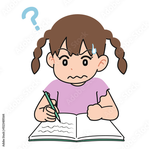 勉強がわからない女の子