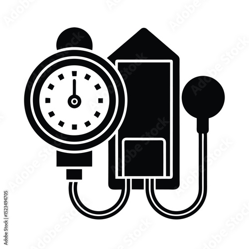 Stethoscope medical equipment vector art illustration