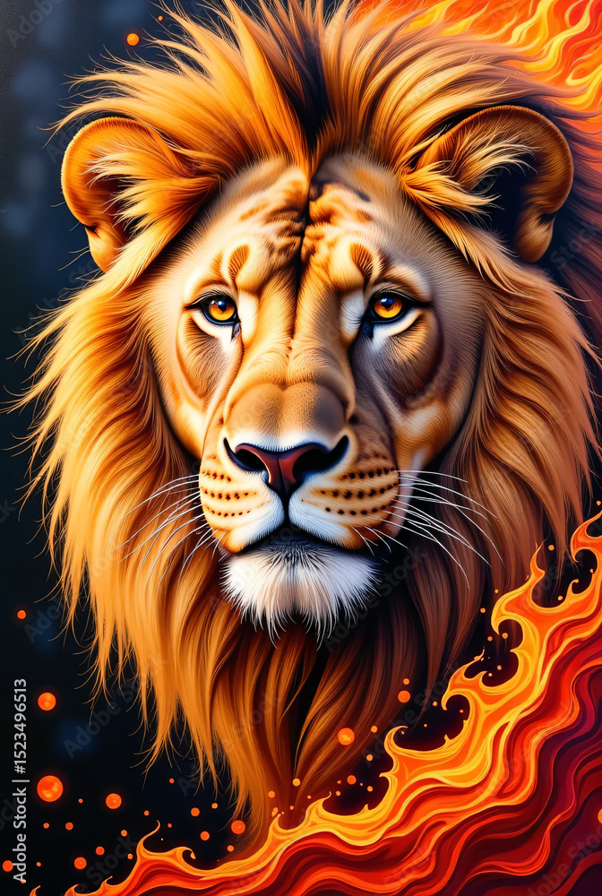 Fototapeta premium vector illustration of a lion