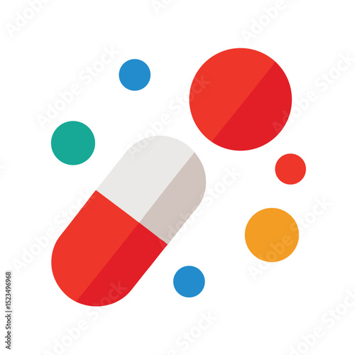 capsules medicine vector art illustration