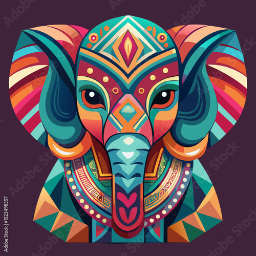 a colorful cartoon elephant