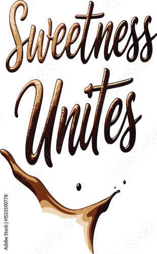 Sweetness Unites A Chocolate Splash Logo Design