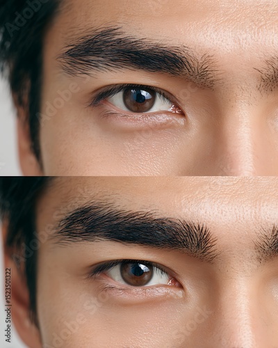 From messy and shapeless eyebrows to clean, naturally shaped eyebrows that are suitable for waxing or plucking.