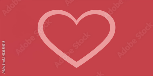 Modern vector illustration of a heart with clean lines and soft solid or gradient coloring